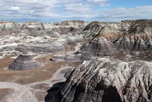 Stained: View over Painted Desert showing coloured strata