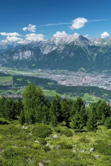 Austrian: View from Patscherkofel of northern chain of the