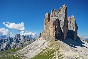 Cime: View from the Patternsattel to the Three Peaks