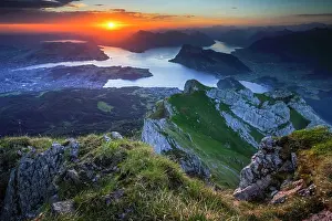 Stairway: View from Pilatus, Switzerland, Europe