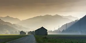 Cable: View of the Praettigau Valley near Klosters in Switzerland