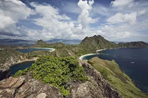 Balancing: View from ridge, Padar Island, Komodo National Park