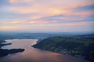 Overlook: View from Rigi Kulm to Lake Zug and the Kiemen
