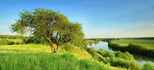 Saale: View of the river Saale, Natural Park Unteres Saaletal