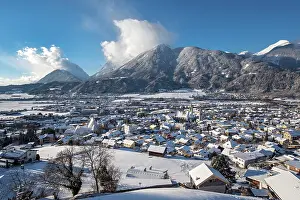 Plan: View of Schwaz, Winter, Tyrol, Austria, Europe Deutscher