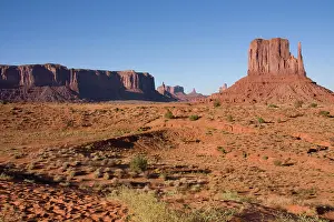 Zion: View of Sentinel Mesa and West Butte in Monument