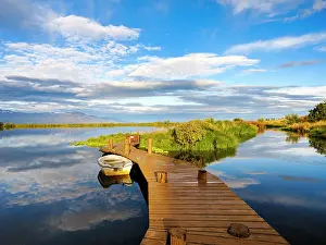 Romantic: View over Skjalfandi Bay close to Husavik. Europe, Iceland