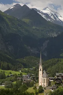 100119: View to St Vincent Church and Grossglockner massif