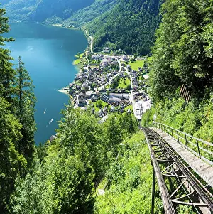 Lift: View from the top station of the Salzberg cable