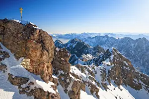 Waft: View from the summit of the Zugspitze, Bavaria