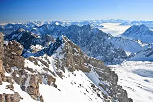 Waft: View from the summit of the Zugspitze, Bavaria