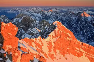 Zugspitze: View from the summit of the Zugspitze, Bavaria