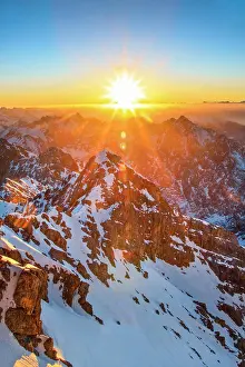 Zugspitze: View from the summit of the Zugspitze, Bavaria