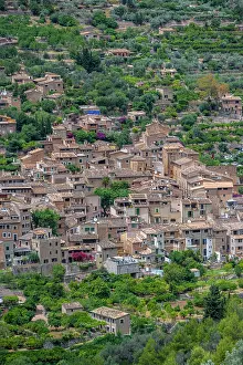 Houses: View of typical houses of the mountain village Fornalutx wit