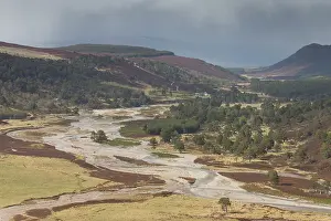 Braided: View along upper Glenfeshie on late winter day