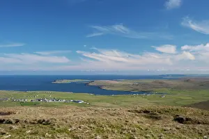 Unst: View of Valsgarth and North East Unst from Saxa Vord