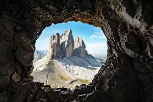 Climb: View from war tunnel, via ferrata to the Paternkofel
