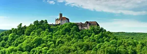 Knoll: View of Wartburg, Eisenach, Thuringia, Germany