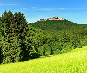 Knoll: View of Wartburg, Eisenach, Thuringia, Germany