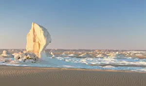 Libyan: View over the white desert at dusk, Western Libyan