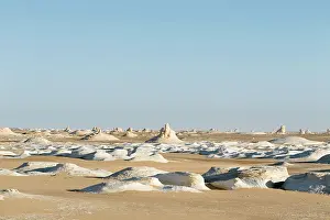 Libyan: View over the white desert, Western Libyan desert