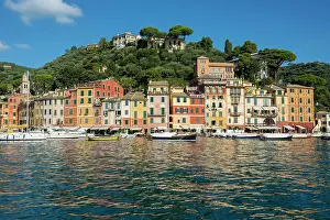Harbors: Village with colourful houses on the coast, Portofino
