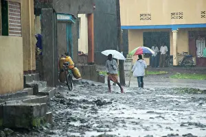 Villagers: Villagers walking in rain