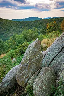 Vista: Vista with boulders, Shenandoah, Blue Ridge Parkway