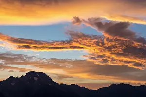 Tetons: Vivid sunset clouds over the Snake River