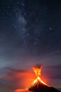 Fire: Volc n de Fuego (Volcano of fire) eruption at ni