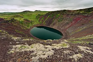 Cloudscape: Volcanic crater Kerio, Iceland