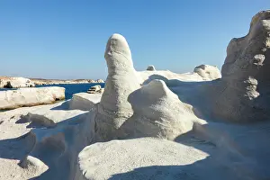 Greece: Volcanic Rock formations of Sarakiniko on Milos