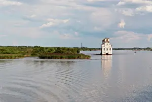 Flooded: Volga-Baltic Canal, Russia. The flooded