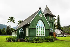 Churches: Wai'oli Hui'ia Church, Hanalei, Kauai, Hawaii