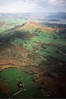 Snowdonia: WALES - Aerial of Snowdonia fields
