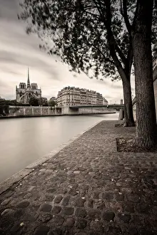 Walkway: Walkway along River Seine and Cathedral