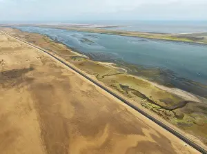 Lagoon: The Walvis Bay Lagoon between Namib Desert and Atlantic Ocean