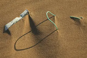 Rope: Waste on the beach, The Netherlands, Noord-Holland