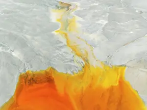 Weird: Waste pond in the mineral-rich area of the Rio Tinto