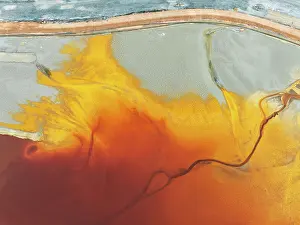 Weird: Waste pond in the mineral-rich area of the Rio Tinto