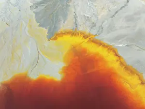 Weird: Waste pond in the mineral-rich area of the Rio Tinto