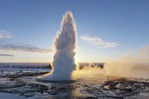 Geysers: Water column of Geyser Stokkur