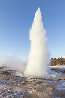 Geysers: Water column of Geyser Stokkur