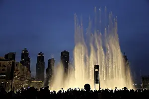 Arabian: Water fountains in the evening