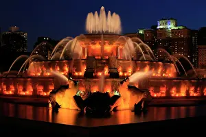 Fountain: Water Jets of Buckingham Fountain in Grant Park