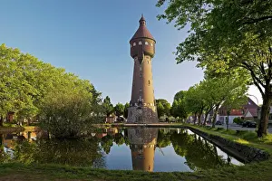 Heathland: Water tower, landmark, Heide in Holstein, Schleswig-Holstein