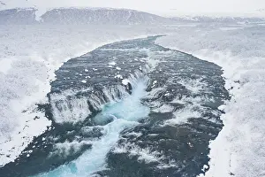 Interest: Waterfall Bruarfoss in winter - Sudurland - Iceland
