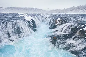 Interest: Waterfall Bruarfoss in winter - Sudurland - Iceland