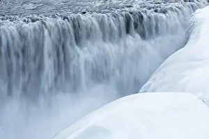 160517: Waterfall Dettifoss in winter Nordurland eystra Iceland