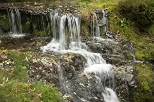 170119: Waterfall. Elan Vally, Mid Wales, autumn leaves